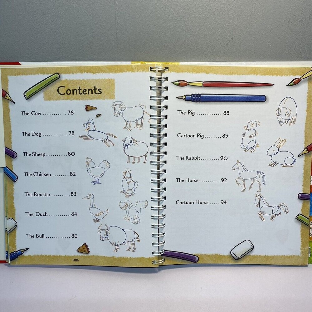 You Can Draw Pets Cars Farm Animals Sea Creatures Insects Cartoon Characters New - Picture 5 of 6